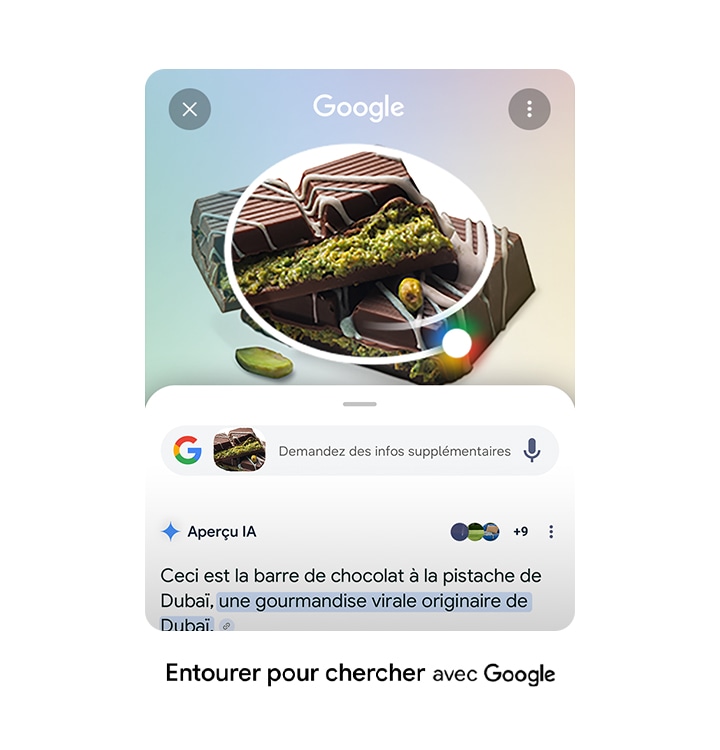 동그라미로 빠르게 검색. — Galaxy A18 공식 제품 이미지